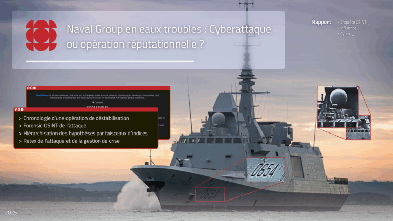 Naval group en eau trouble cyberattaque ou opération réputationnelle rapport 2025