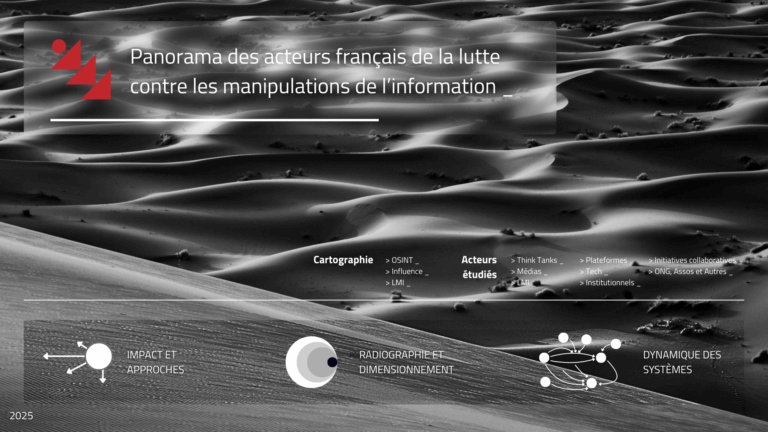 panorama des acteurs français de la lutte contre les manipulations de l'information LMI